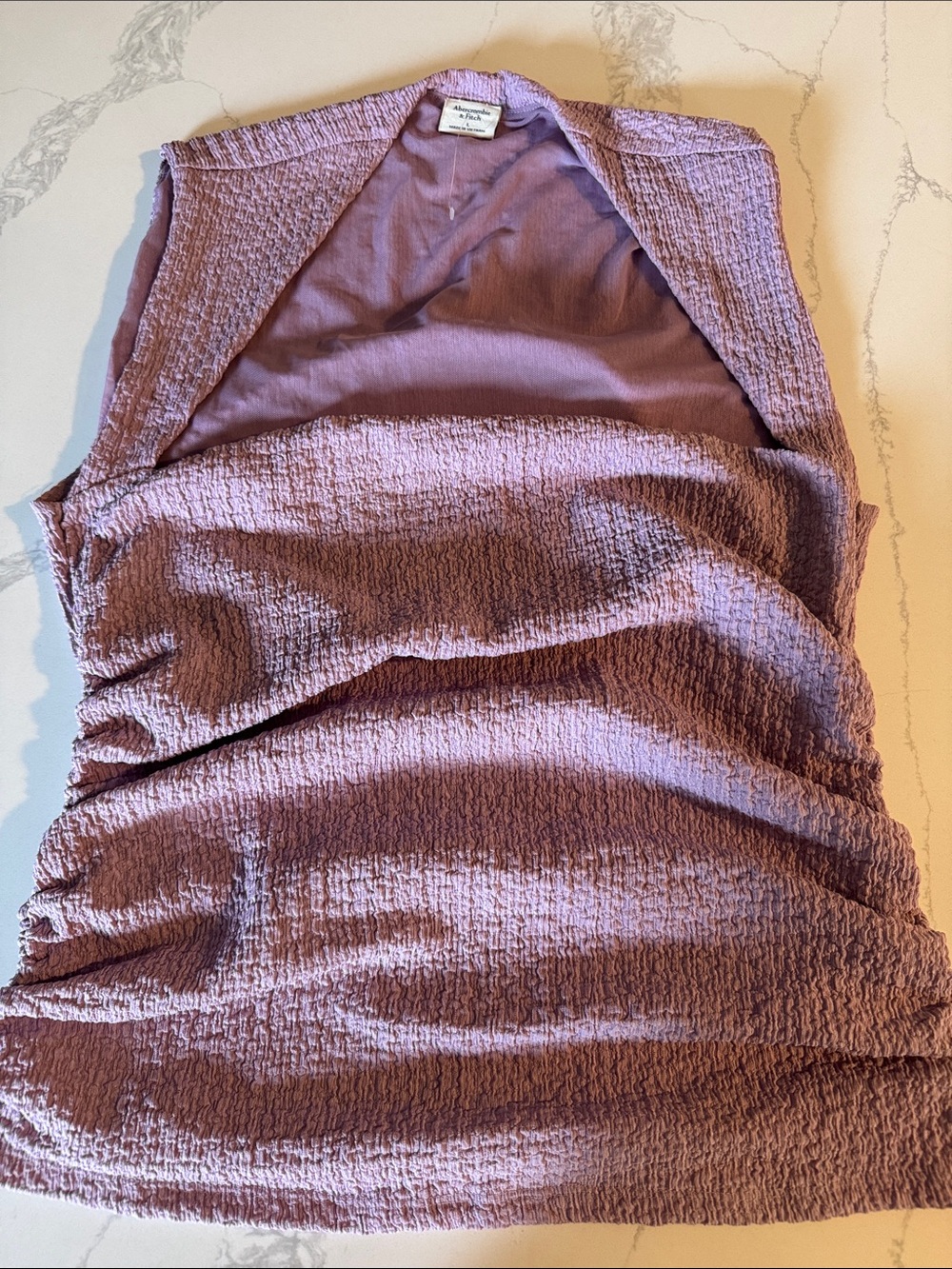 Abercrombie & Fitch Lilac Textured Sleeveless Top